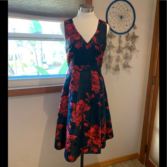Eliza J Dresses & Skirts - Stunning Eliza J, Sz 4 Jacquard Fit & Flare Dress